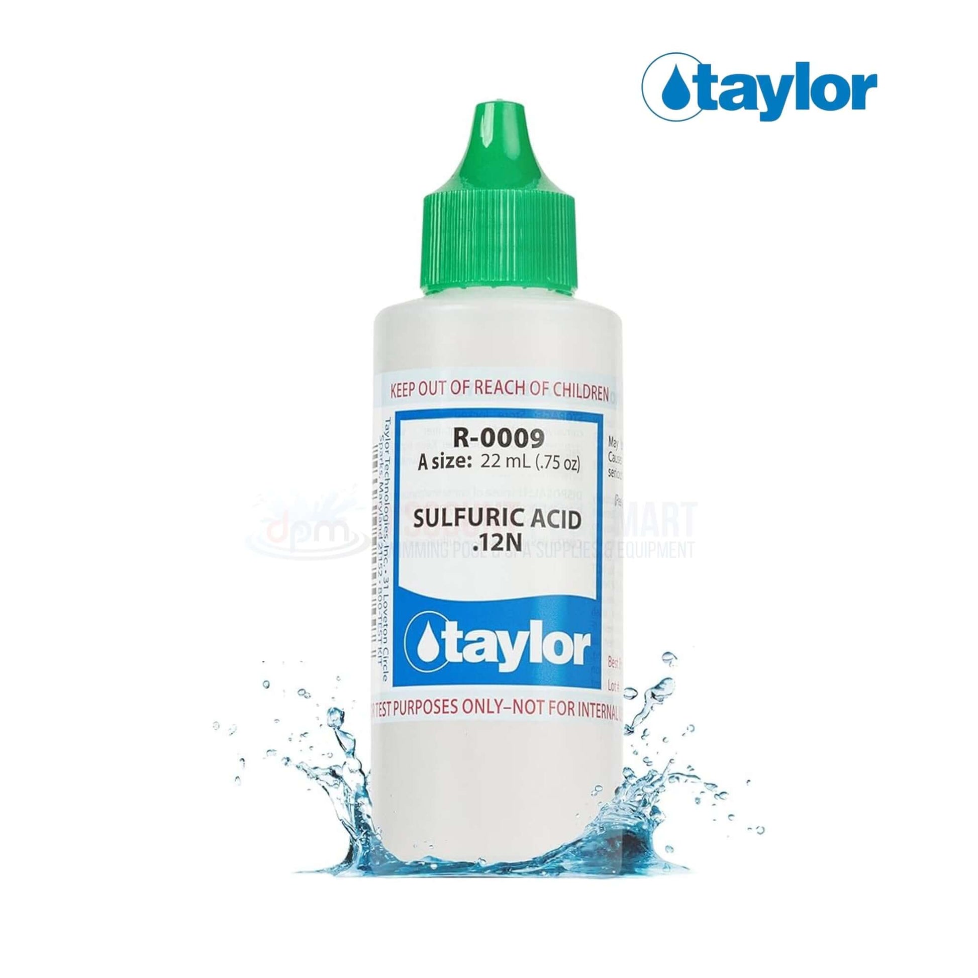 Taylor Sulfuric Acid .12N 0.75 oz R-0009-A for pool water testing by Discount Pool Mart DPM