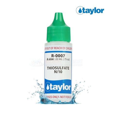 Taylor Thiosulfate N/10 dropper bottle 0.75 oz R-0007-A from Discount Pool Mart DPM for water testing.
