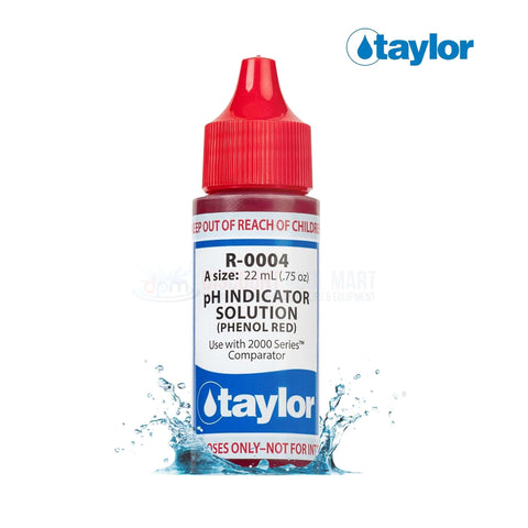 Taylor pH Indicator Solution 0.75 oz dropper bottle R-0004-A from Discount Pool Mart DPM for pool water testing.