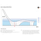 Laylo In-Pool Lounger dimensions showing ergonomic design for pool ledges. SKU: TenJam Splash Laylo Lounger. Discount Pool Mart DPM.