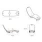 Dimensions of the TenJam Splash Laylo In-Pool Lounger showing length 66.5", width 22.75", and height 33.75" - SKU: DPM.