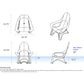 TenJam Woosah In-Pool Chair dimensions with max water depth of 13" - Ideal for patios and pools. SKU: DPM-WOOSAH-CHAIR