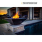The Outdoor Plus Maya Fire Bowl GFRC Concrete by Discount Pool Mart DPM, perfect for modern outdoor settings.