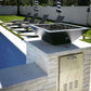 The Outdoor Plus Maya Fire Bowl in GFRC concrete by Discount Pool Mart DPM, stylish outdoor fire feature.