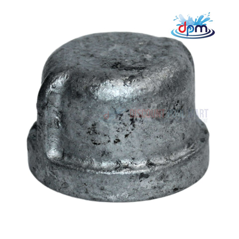 Threaded Galvanized Iron Cap, 1 inch, durable for fluid systems, available at Discount Pool Mart DPM.