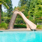 Typhoon Pool Slide by S.R. Smith, right turn, 7ft tall, UV-resistant, perfect for home pools, SKU: Typhoon-Right-DPM