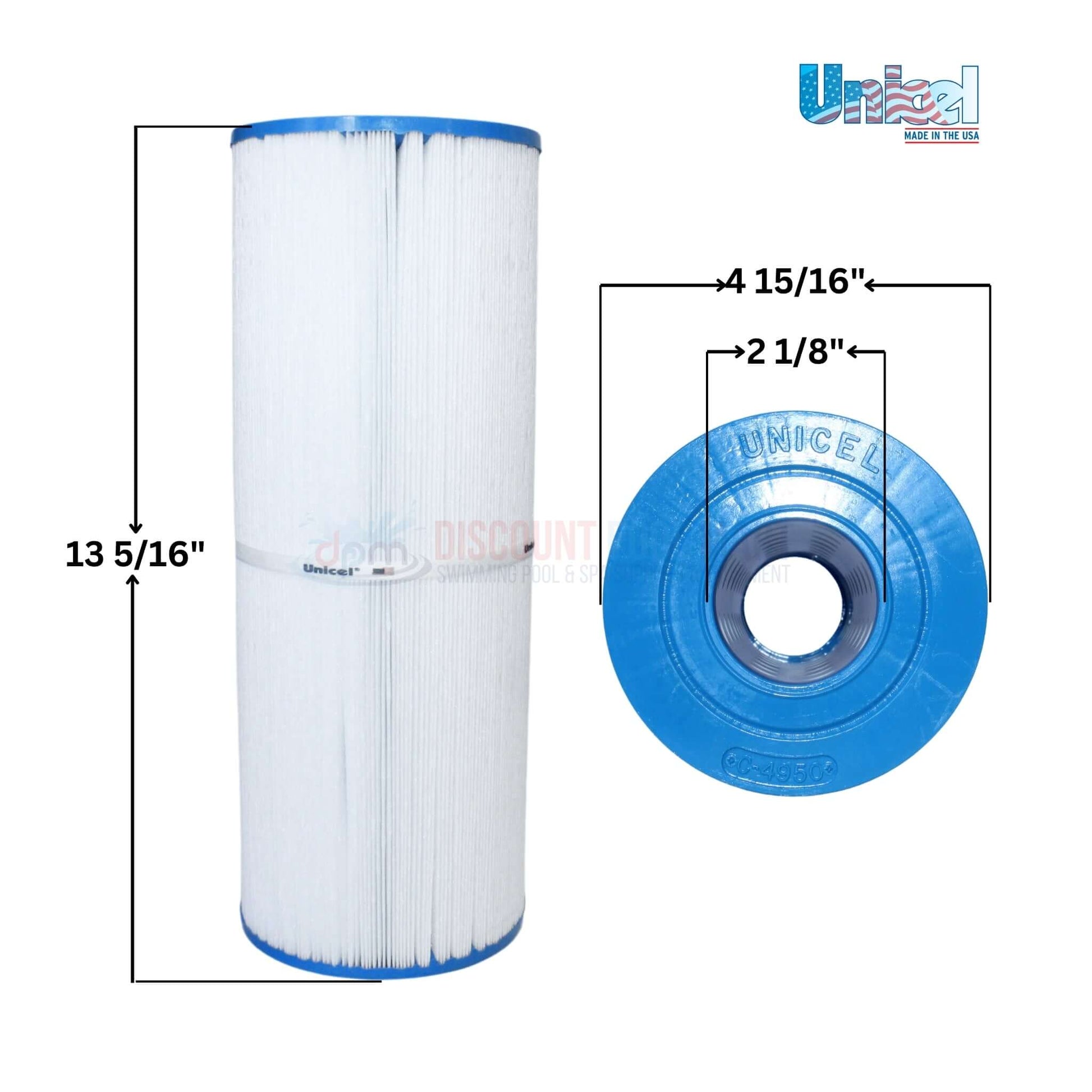 Unicel C-4950 filter cartridge for Pentair Rainbow filters; 50 sq ft filtration area; Discount Pool Mart DPM.