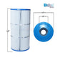 Unicel Filter Cartridge for Hayward SwimClear C2025, 14" x 7" with 3" holes, available at Discount Pool Mart DPM.