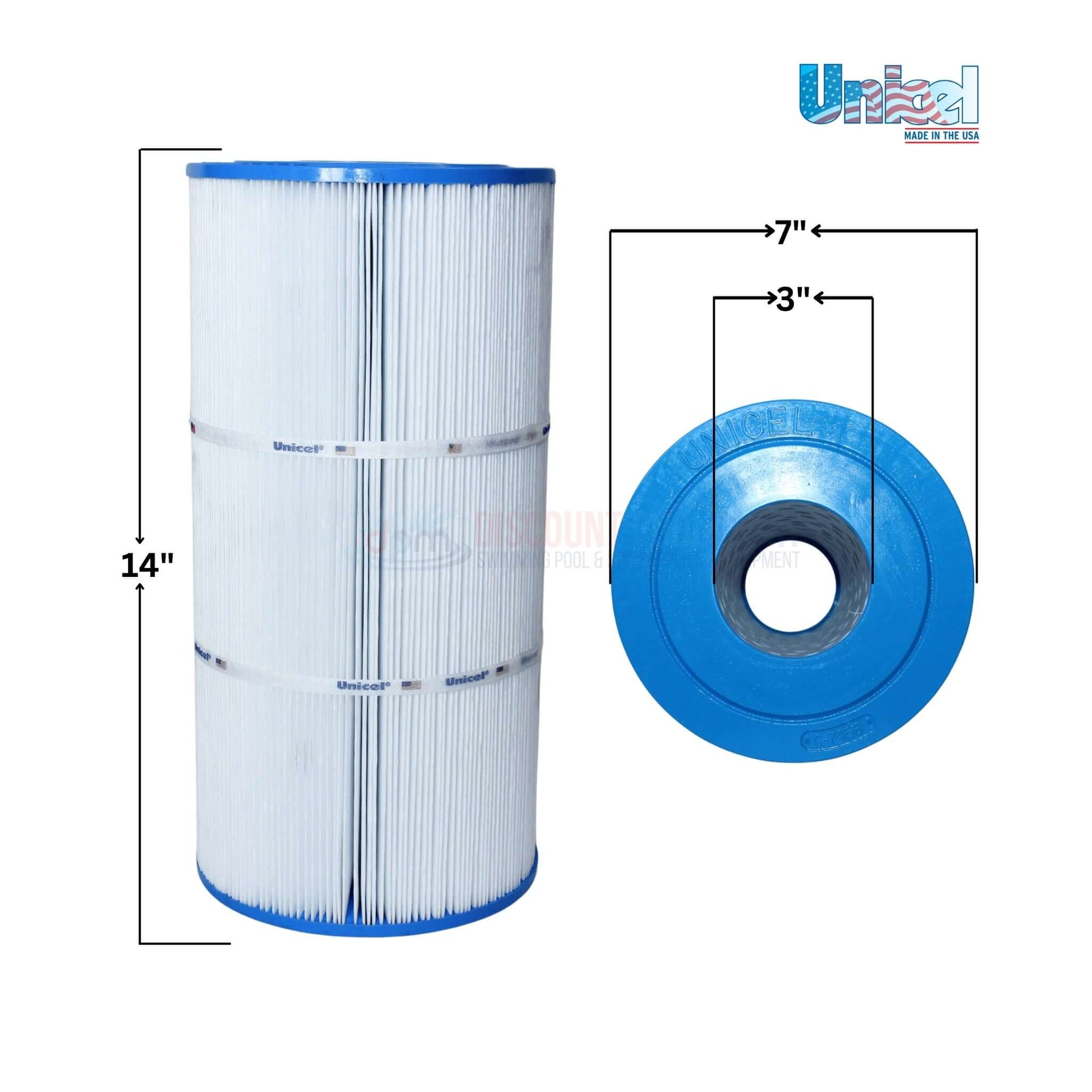 Unicel Filter Cartridge for Hayward SwimClear C2025, 14" x 7" with 3" holes, available at Discount Pool Mart DPM.