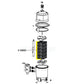 Unicel Cartridge C-6950 diagram for Hayward DEP60 Quad DE filters at Discount Pool Mart DPM.