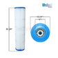 Unicel Cartridge C-6970 for Hayward DEP80 filters, 32 3/4" tall, 80 sq ft, available at Discount Pool Mart DPM.