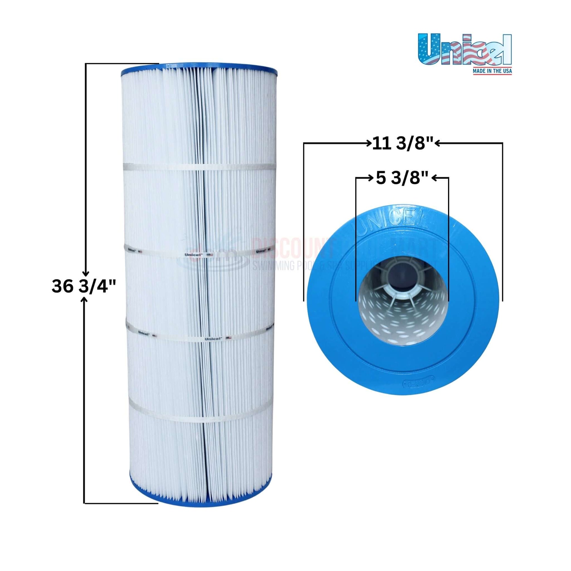 Unicel C-8610 pool filter cartridge dimensions 36 3/4" x 11 3/8" x 5 3/8" from Discount Pool Mart DPM.