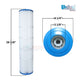 Unicel Cartridge for Pentair Quad DE 80 Filters C-6980, 26 5/8" x 6 1/4" dimensions, from Discount Pool Mart DPM.