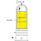 Diagram of Unicel UHD-SR70 Cartridge for Posi-Flo filters at Discount Pool Mart, showing detailed structure and dimensions.