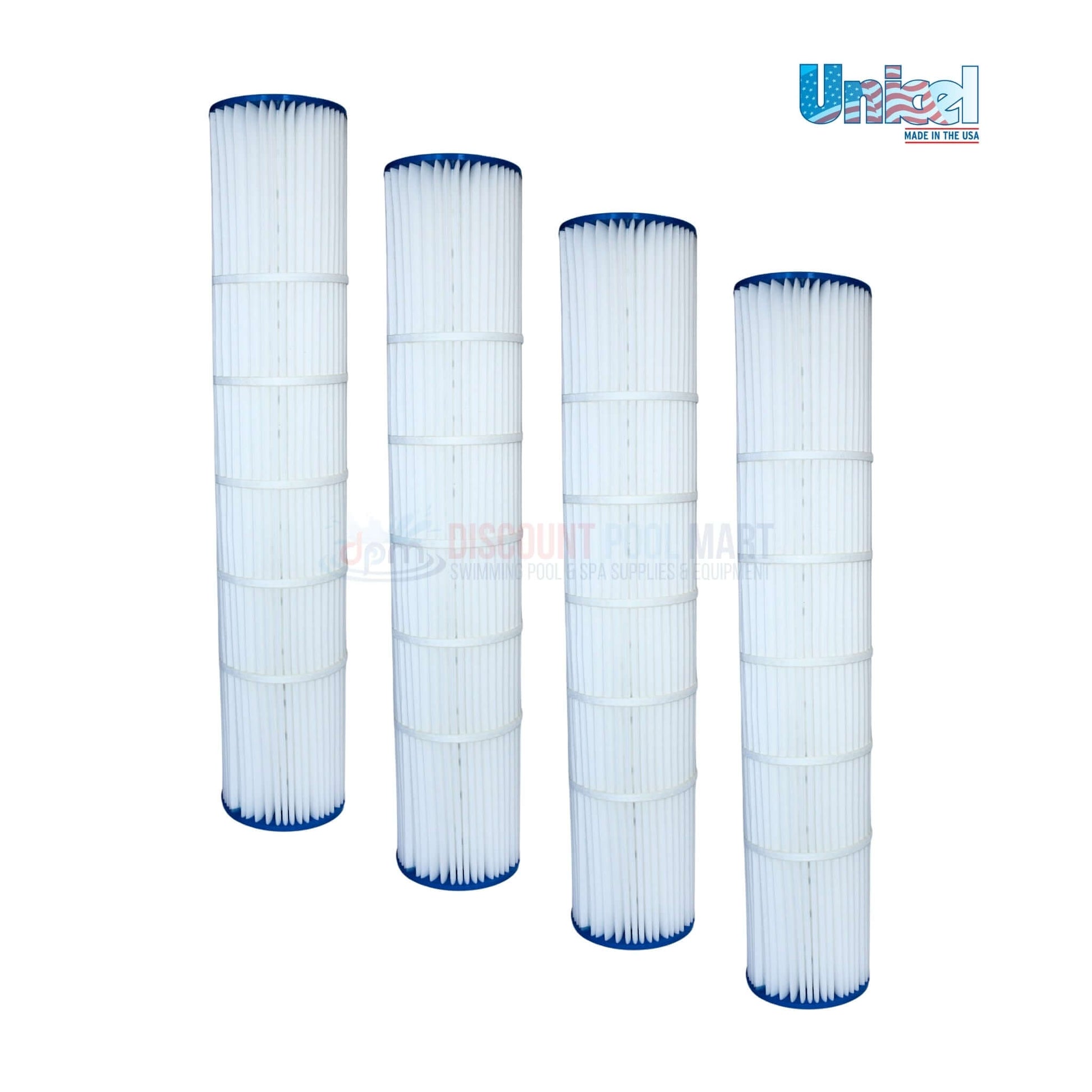 Unicel cartridge replacement for Pentair Quad DE 100 filters, 4 pack, available at Discount Pool Mart DPM.