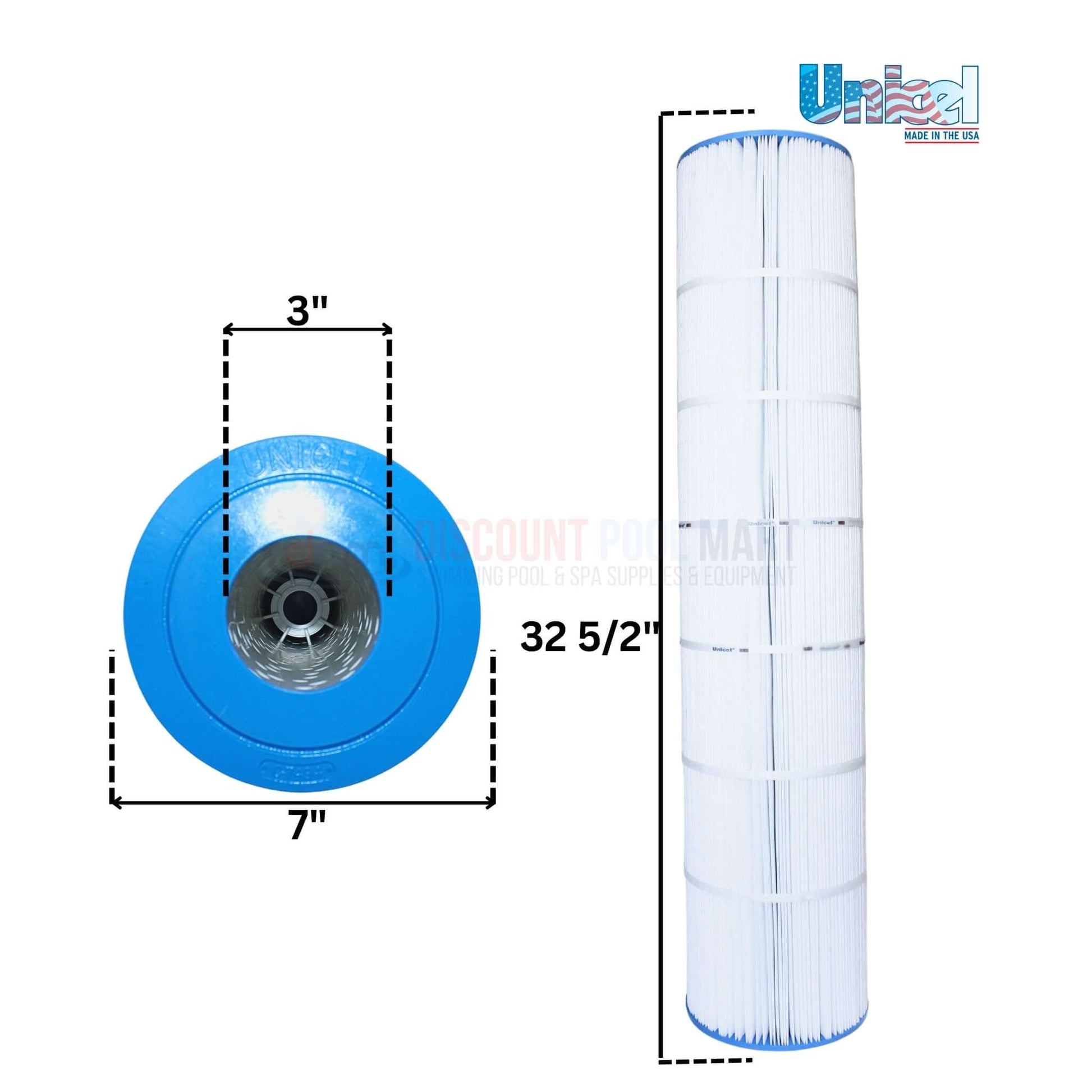 Unicel Filter Cartridge dimensions 3" x 7" x 32 5/2" for Hayward SwimClear C5030 by Discount Pool Mart DPM.