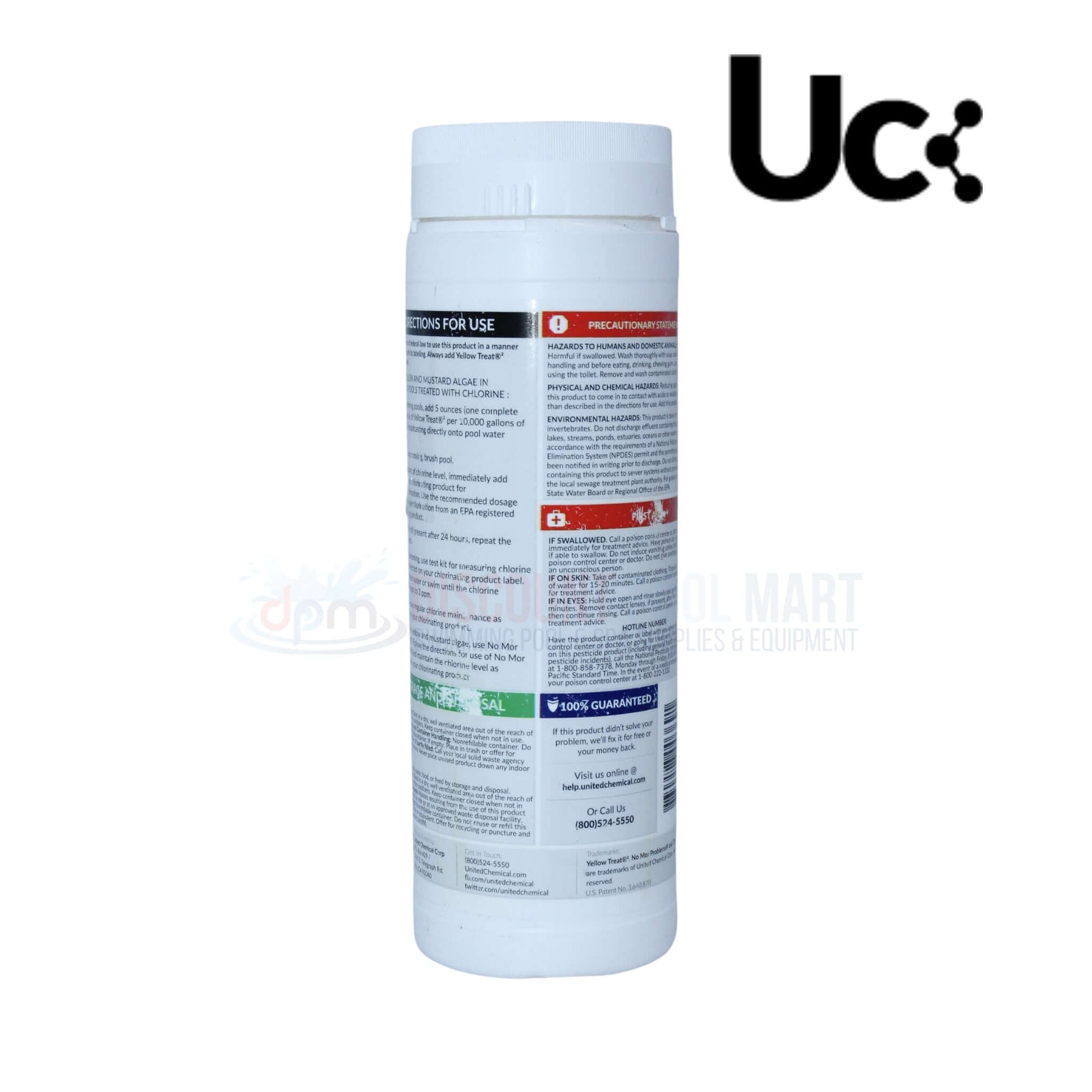 United Chemical Yellow Treat2 Mustard Algicide 2lbs YT2-C12 available at Discount Pool Mart DPM for effective algae treatment.