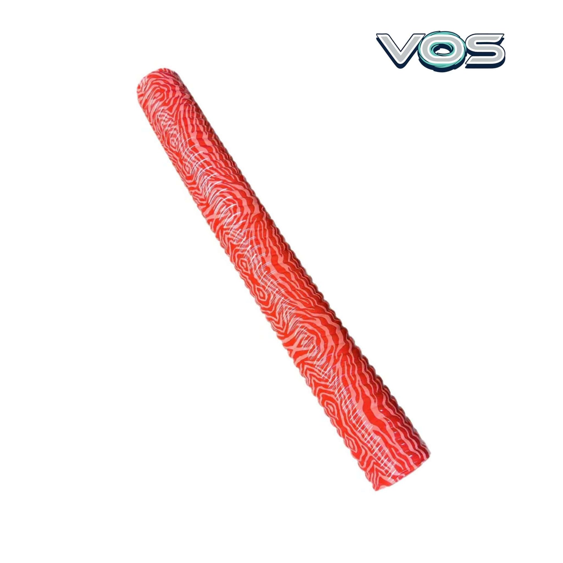VOS Mega Foam Pool Wavy Noodle in vibrant red, 45" long and 5.5" wide, perfect for lounging. SKU: DPM