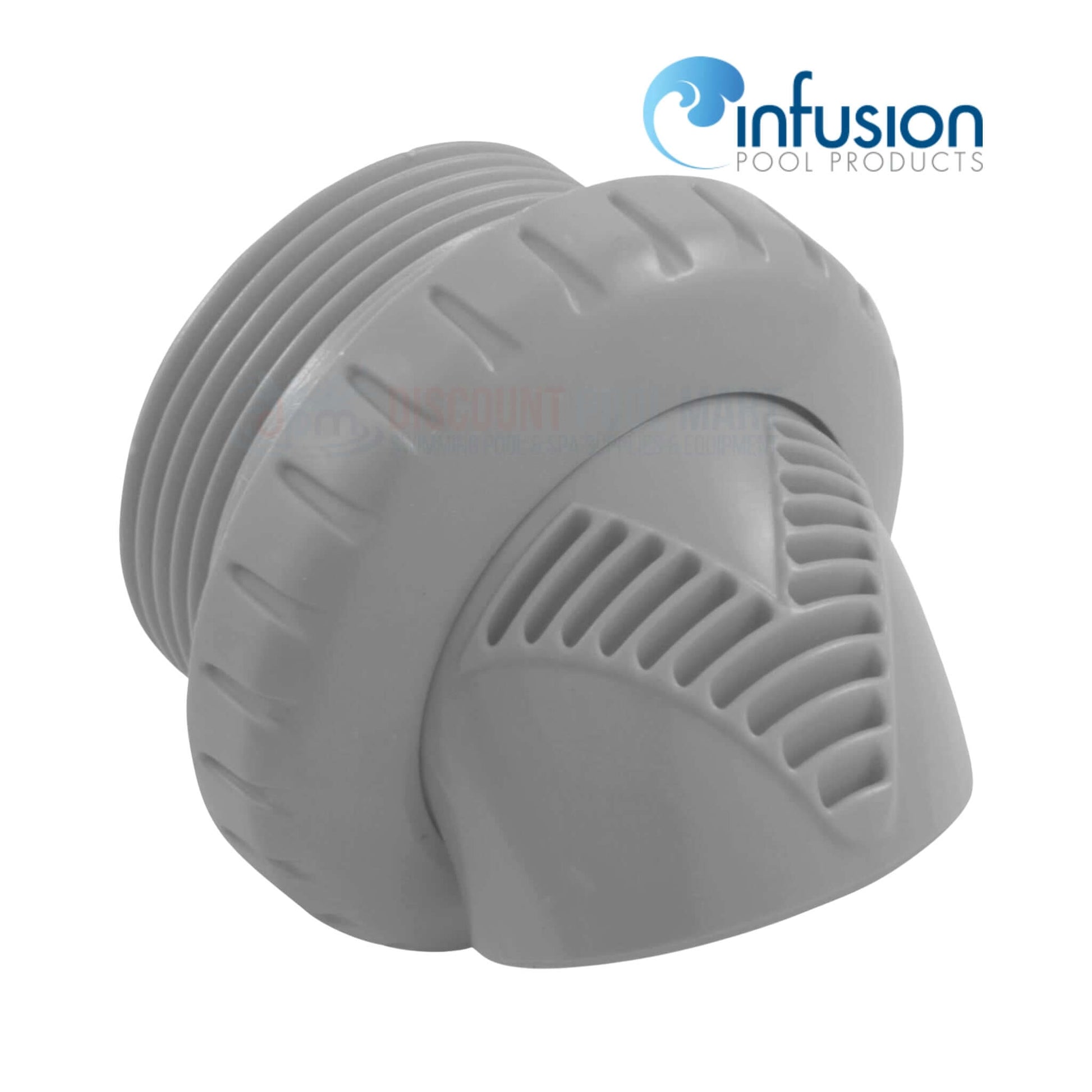 Infusion VRFTHLG 1.5" Light Gray Venturi Return Fitting by Discount Pool Mart, ideal for pool circulation and heating.