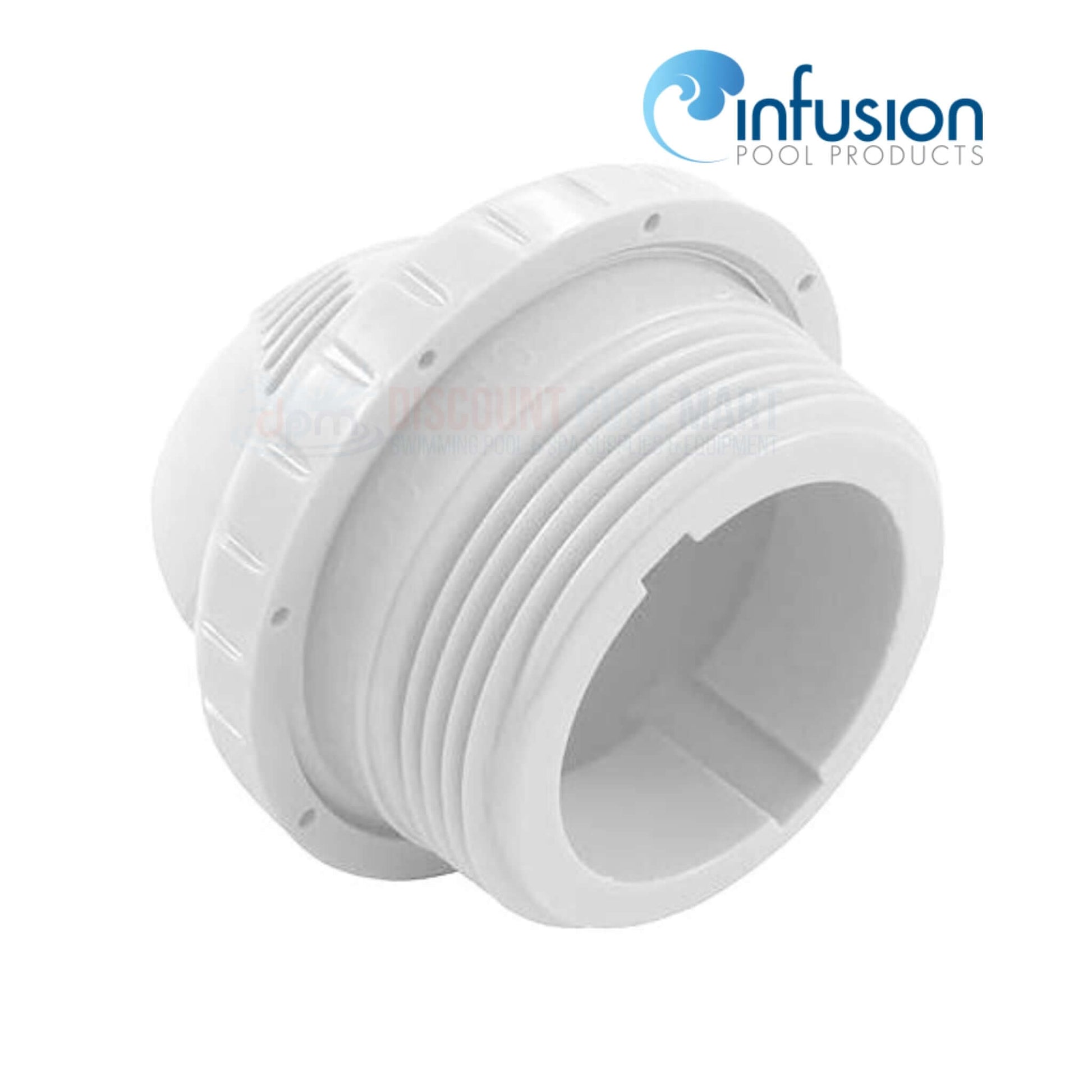 Infusion V-Fitting Venturi Return Fitting in white, model VRFTHWH, ideal for pool supplies at Discount Pool Mart.