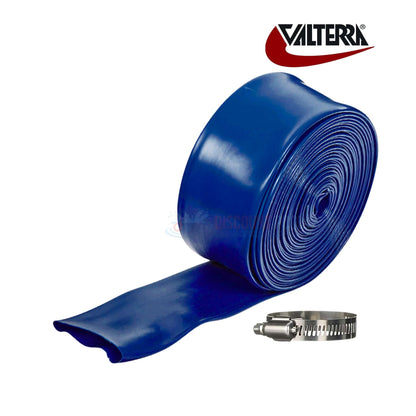Blue Devil 100' backwash hose and clamp by Valterra from Discount Pool Mart, 2-inch, heavy duty, flexible vinyl design.