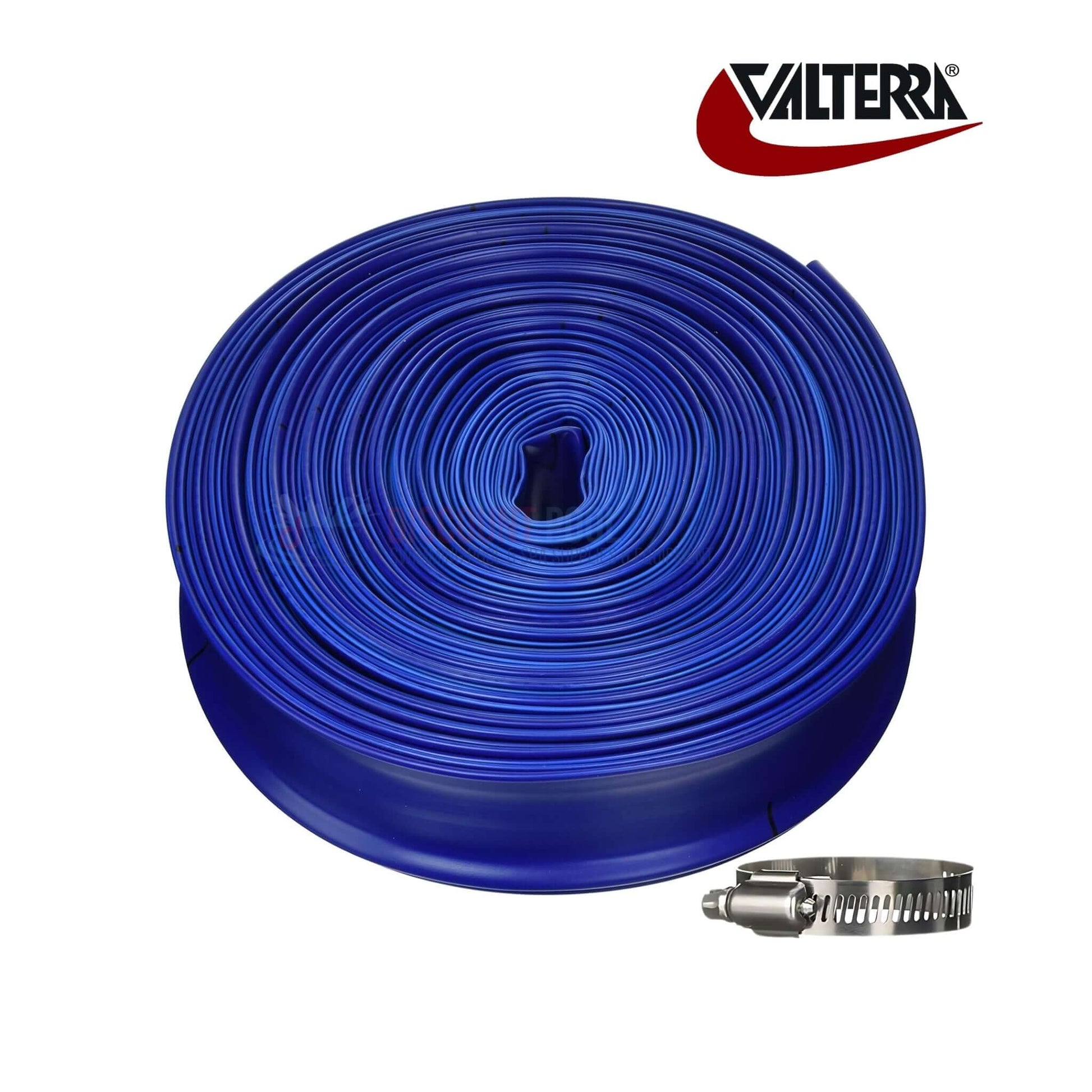 Blue Devil 100' Heavy Duty Backwash Hose with Clamp, 2-inch diameter, high-quality reinforced vinyl, Discount Pool Mart DPM.