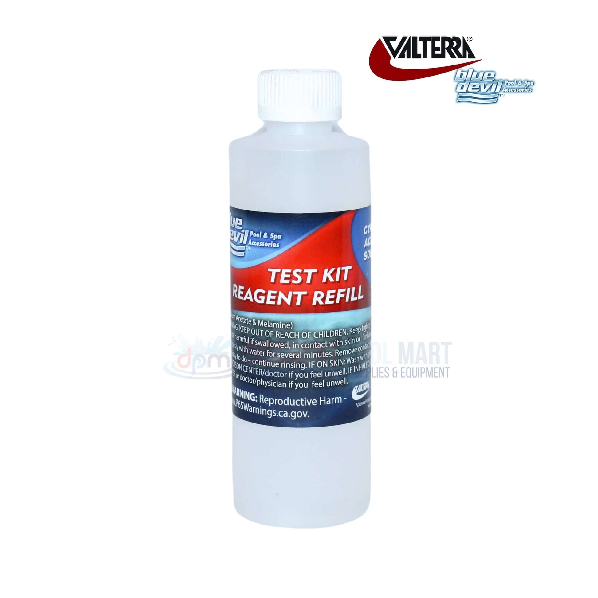 Valterra Blue Devil Cyanuric Acid Test 8 oz reagent refill for pool maintenance, available at Discount Pool Mart DPM.