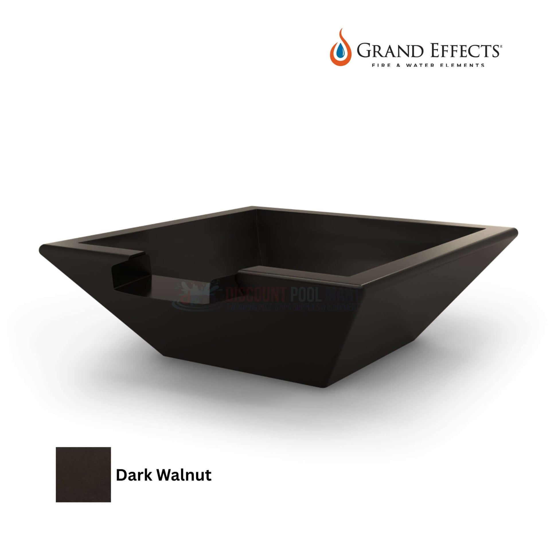 Grand Effects Corinthian Water Bowl in Dark Walnut from Discount Pool Mart DPM, SKU: GrandEffects-DW