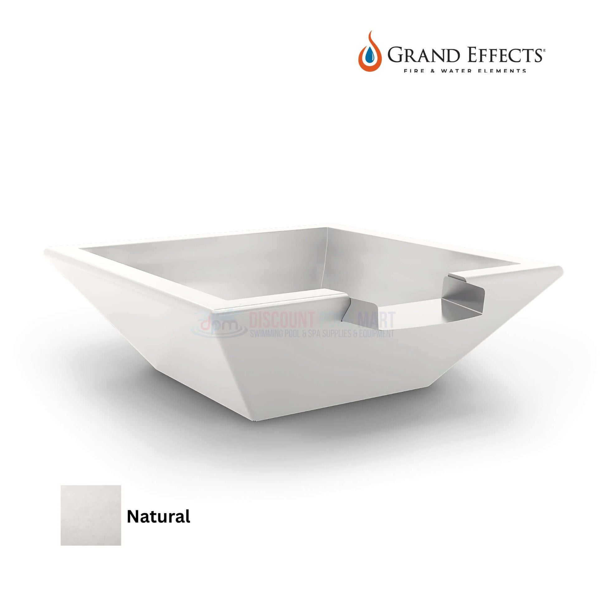 Grand Effects Corinthian Water Bowl in Concrete by Discount Pool Mart DPM - Premium outdoor water feature.