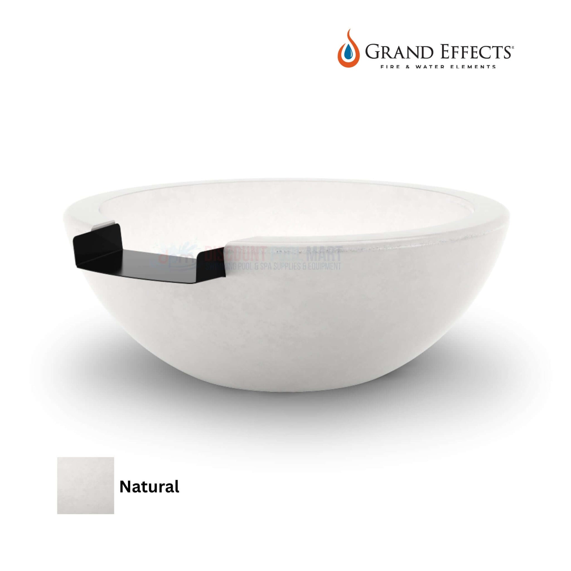 Grand Effects Legacy Water Bowl in Concrete, SKU DPM, from Discount Pool Mart. Elegant outdoor water feature.