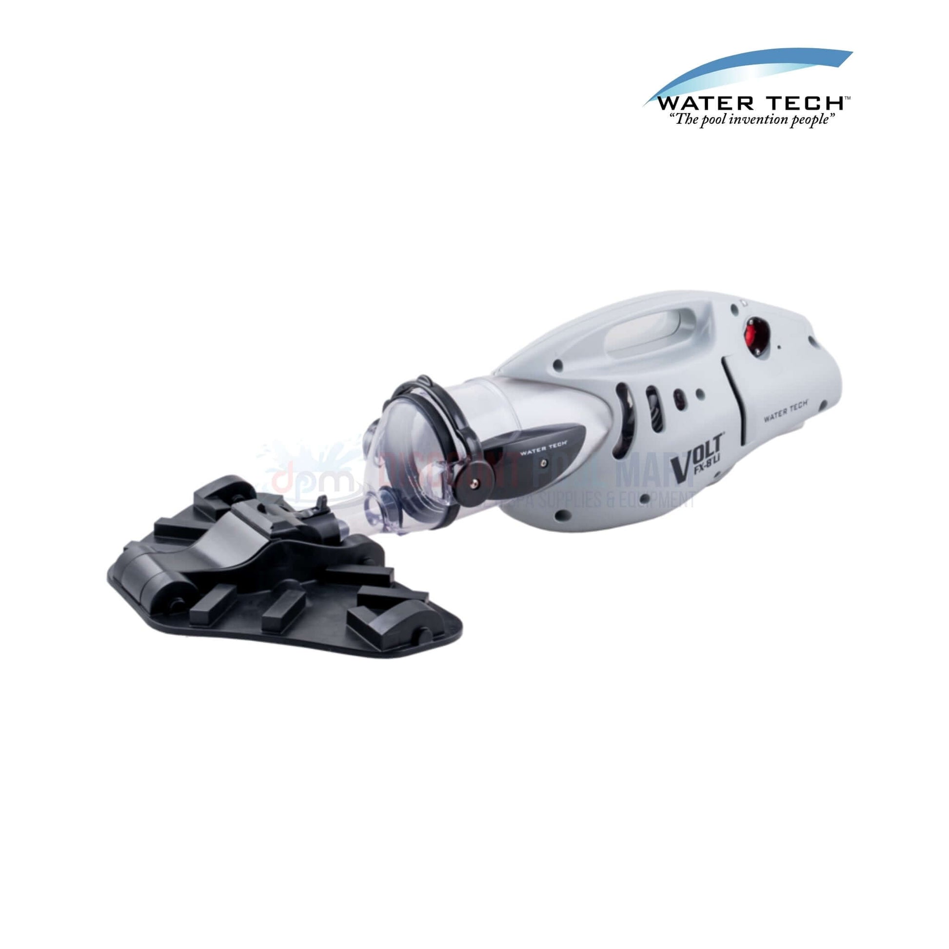 Water Tech Volt FX-8Li cordless battery-powered pool vacuum from Discount Pool Mart (DPM) for efficient cleaning.