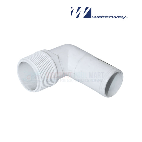 Waterway 90 Degree Smooth Elbow 1.5" MPT x 1.5" Hose fitting for pool systems - SKU 411-6540 from Discount Pool Mart DPM.