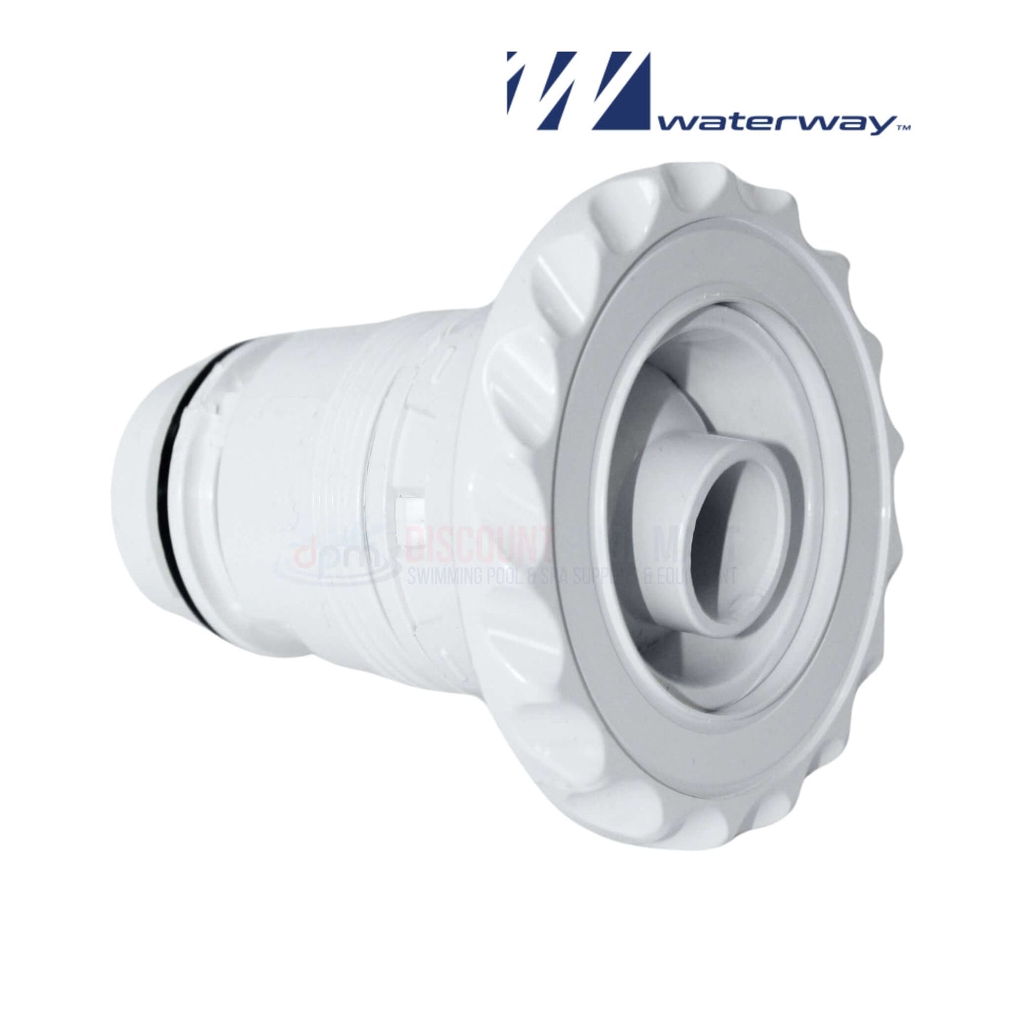 Waterway Adjustable Internal Deluxe Poly Jet 210-6080, DPM, durable white construction for spa comfort.