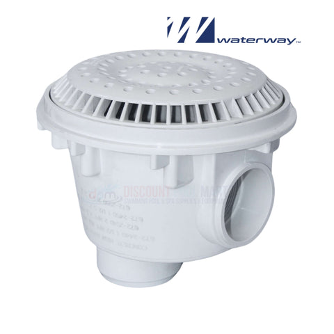 Waterway Anti-Vortex Main Drain for concrete pools, 8", white, SKU 640-2520V, Discount Pool Mart DPM.