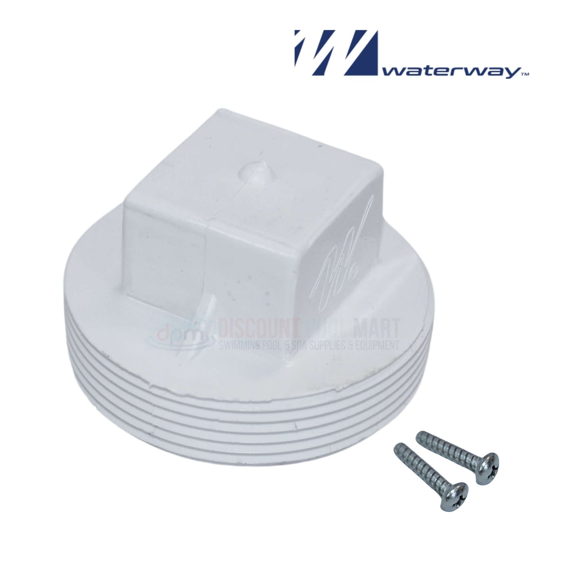 Waterway pool drain cover with screws from Discount Pool Mart DPM, designed for safety in pool installations, SKU 640-2520V.