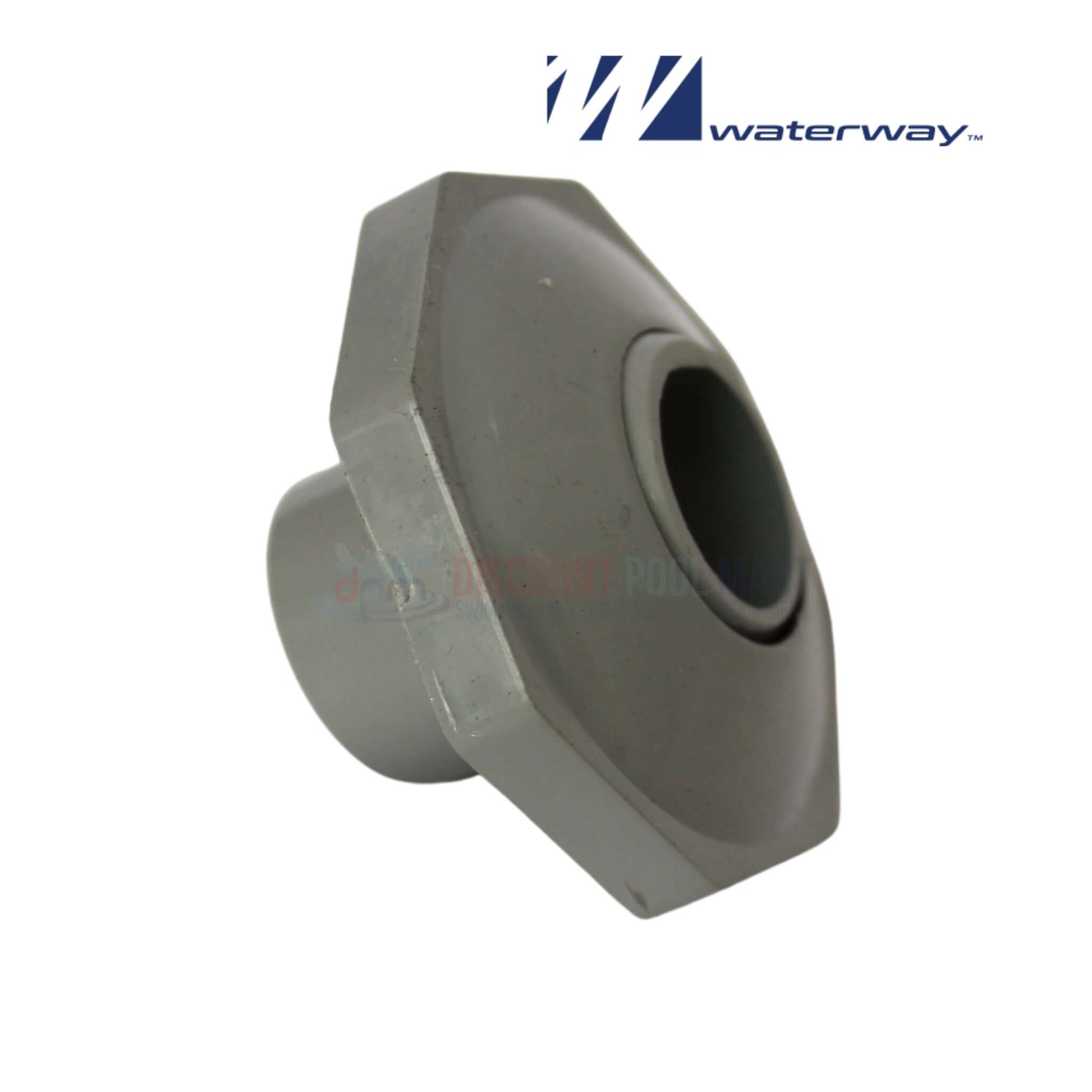 Waterway Plastics Eyeball Fitting 1 inch Gray 400-9187 from Discount Pool Mart DPM for efficient pool circulation.