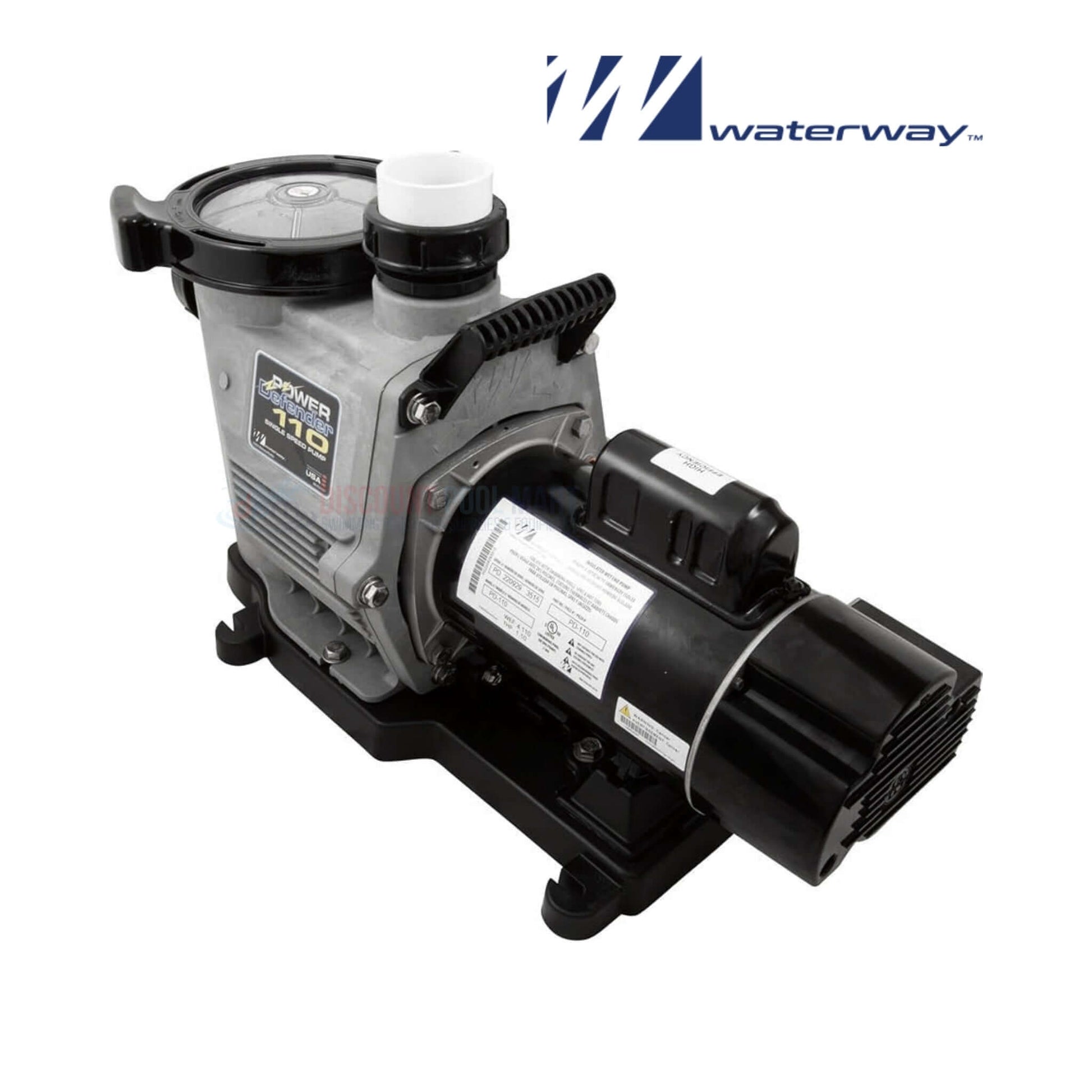 Waterway Power Defender PD-110 single speed pool pump 1.10 HP at Discount Pool Mart DPM.