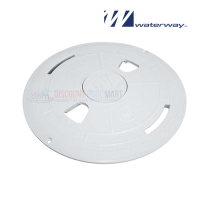 Waterway Renegade Round Skimmer Lid 540-6470WW from Discount Pool Mart DPM, durable white replacement part for pool skimmers.