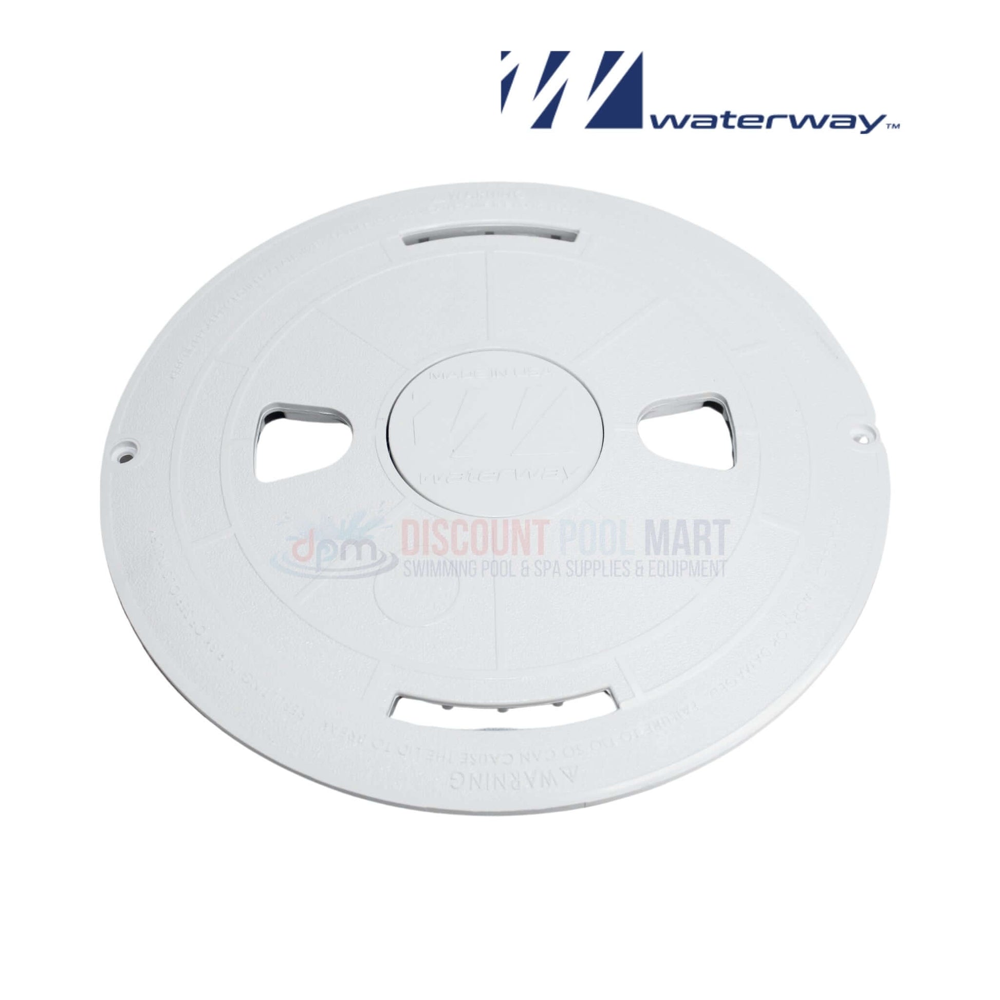 Waterway Renegade Round Skimmer Lid 540-6470WW from Discount Pool Mart DPM, durable and secure fit, 10-1/8" diameter.