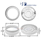 Waterway Reversible Skimmer Lid Assembly 540-7800WW, versatile white design from Discount Pool Mart (DPM), dimensions in image.