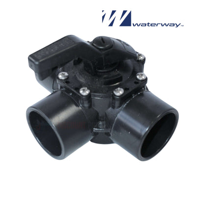 600-7100-CPVC | Waterway TruSeal 3-Way Diverter Valve | 2" Socket x 2.5" Spigot