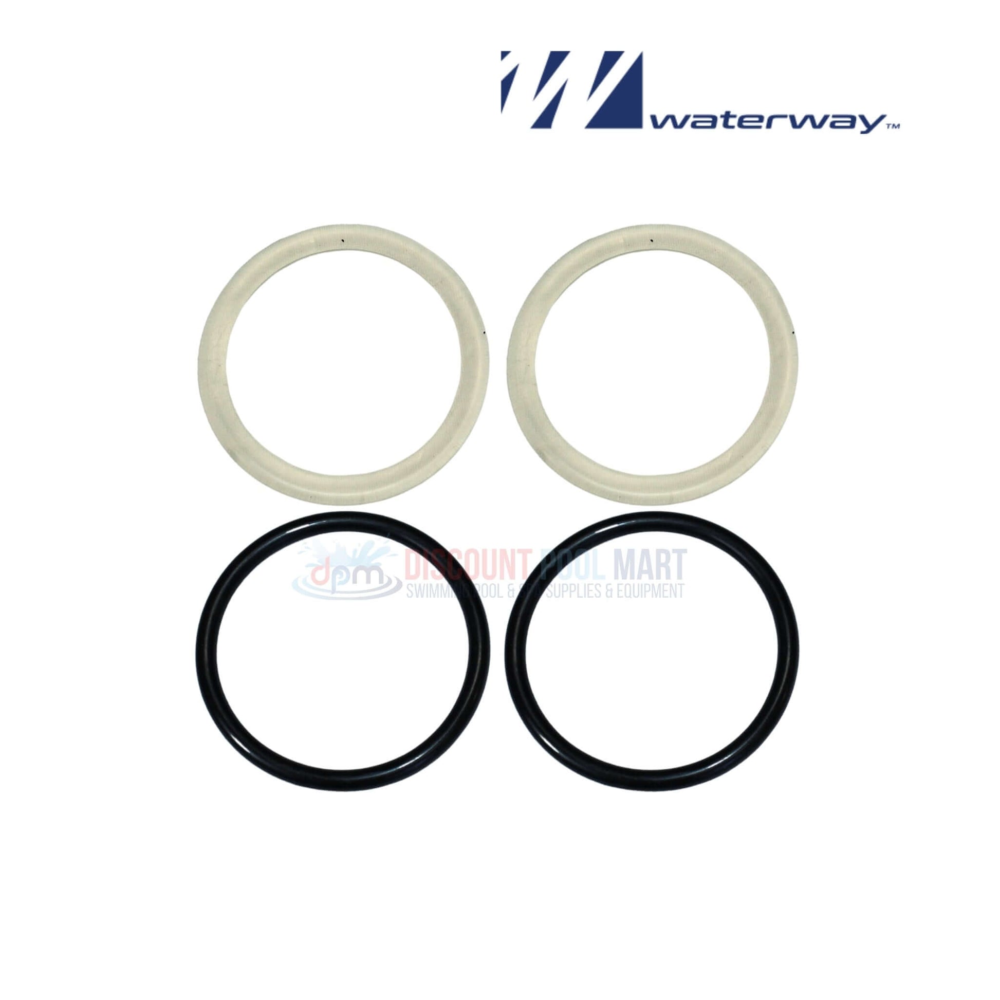 Waterway bulkhead fitting replacement rings for Crystal Water Filters. DPM Discount Pool Mart. High-quality pool maintenance parts.