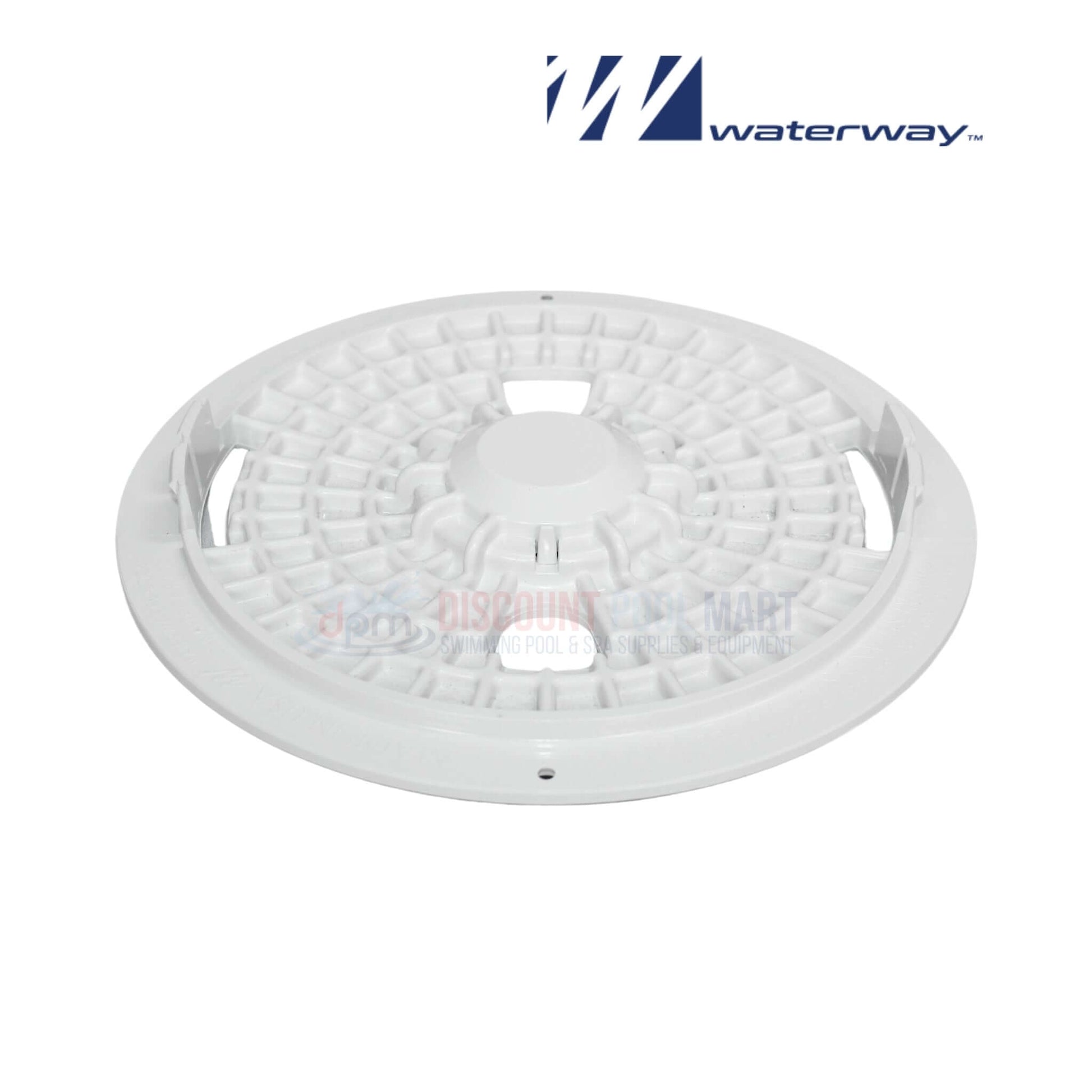 Waterway 9-inch Round Renegade Skimmer Lid and Ring in white 540-6460WW from Discount Pool Mart DPM.