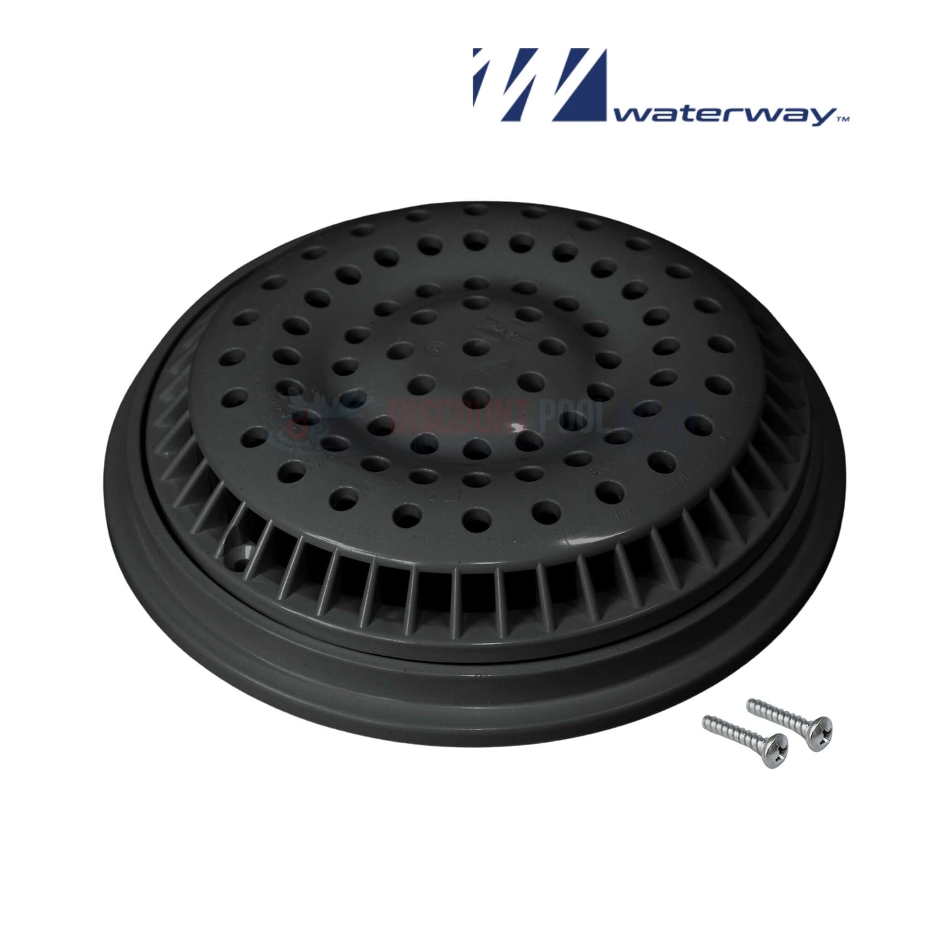 Waterway 8-inch Main Drain Anti-Vortex Cover and Frame in Black, SKU 640-2311BV | Discount Pool Mart DPM