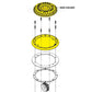 Diagram of Waterway 8" Main Drain Anti Vortex Cover and Frame 640-2311BV with parts labeled | Discount Pool Mart DPM