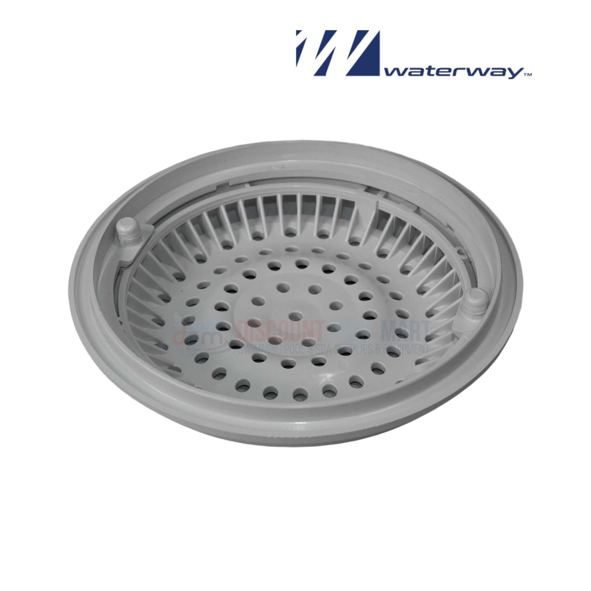 Waterway 8" Main Drain Anti-Vortex Cover and Frame, Gray, 640-2317V from Discount Pool Mart (DPM) for safety.