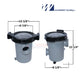 Waterway Pump Trap 310-6600 dimensions and specs showing efficient debris filtration for pool systems at Discount Pool Mart DPM.