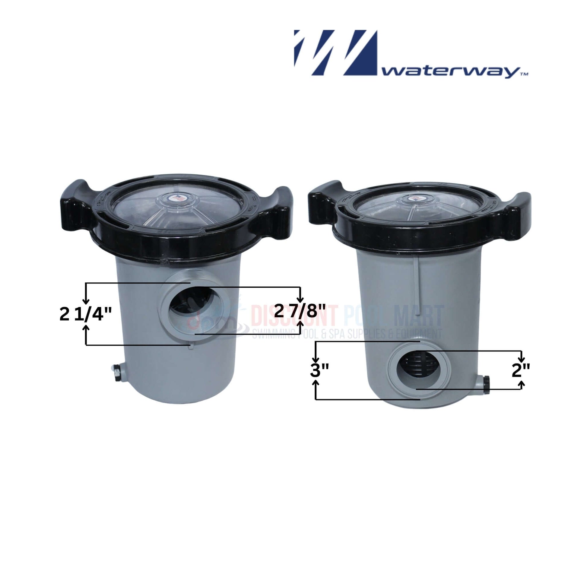 Waterway Pump Trap 310-6600, 2" x 2" strainer assembly for pool filtration, available at Discount Pool Mart DPM.