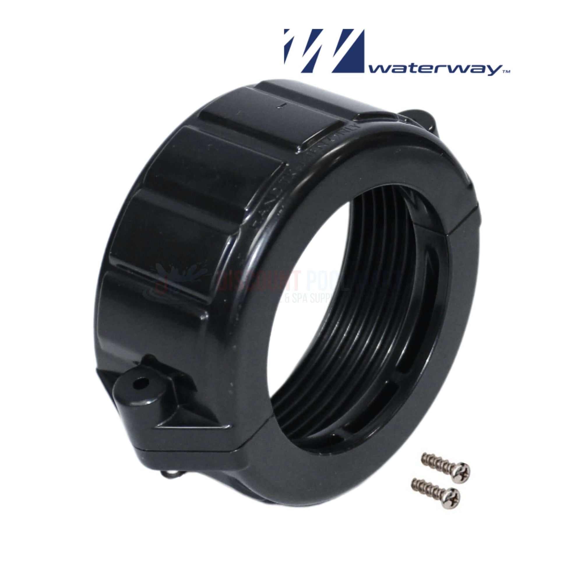 Waterway 2" Heater Split Nut 400-5161B with screws for pool plumbing connections at Discount Pool Mart DPM.
