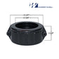 Waterway 2" Split Nut For Heaters 400-5161B at Discount Pool Mart DPM, PVC, durable, leak-proof seal, pool heating.